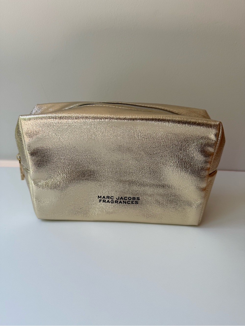 Marc Jacobs Gold Metallic Cosmetic Pouch